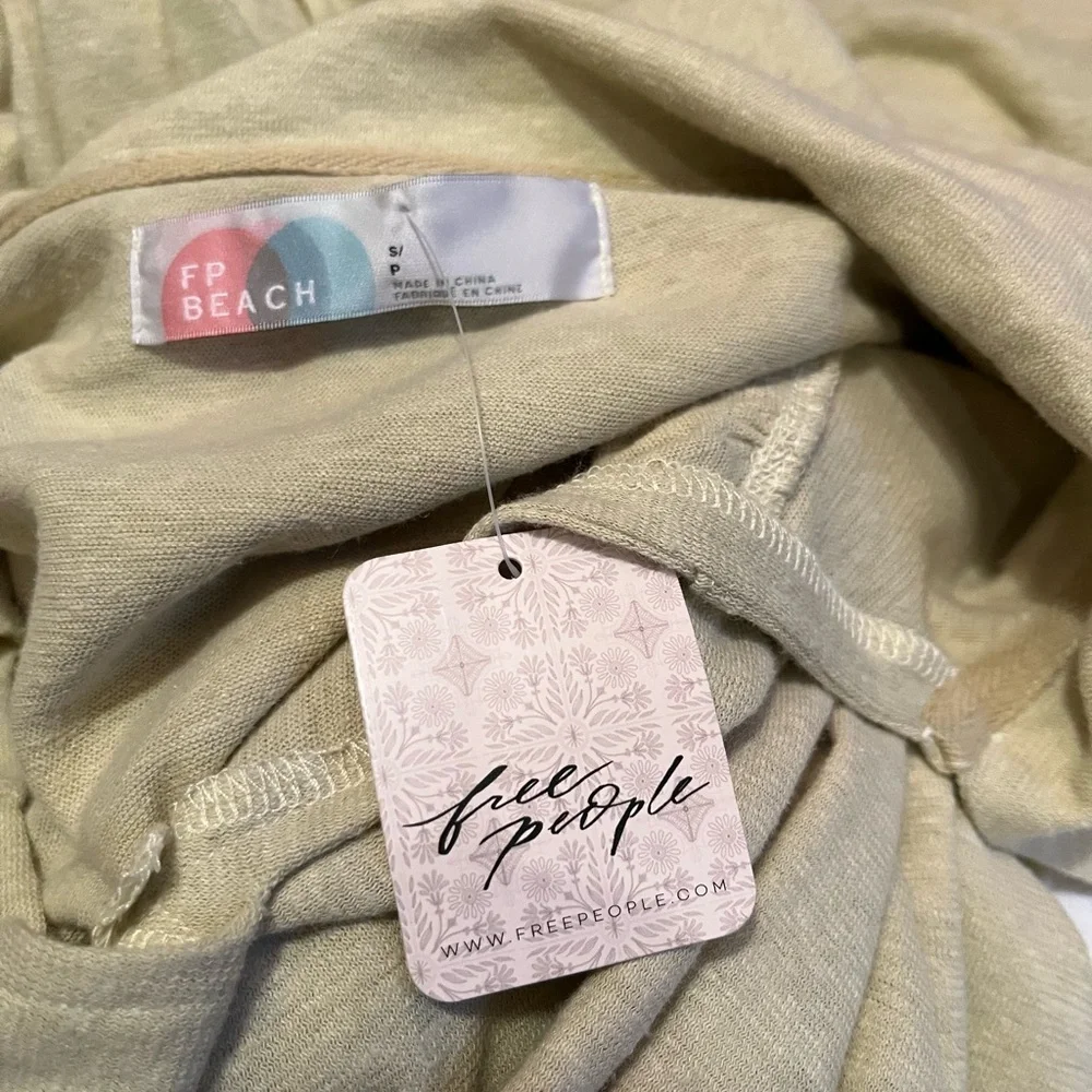 NWT Free people size P/S moonlight midi dress in Fava bean color